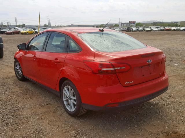 1FADP3F28HL215634 - 2017 FORD FOCUS SE RED photo 3