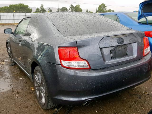 JTKJF5C78D3062378 - 2013 TOYOTA SCION TC ნაცრისფერი ფოტო 3