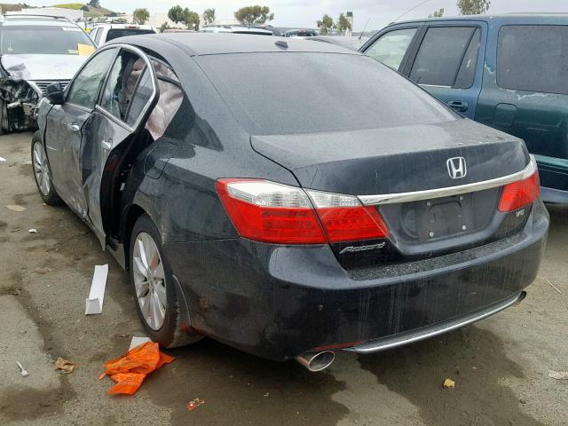 1HGCR3F82DA015683 - 2013 HONDA ACCORD EXL BLACK photo 3