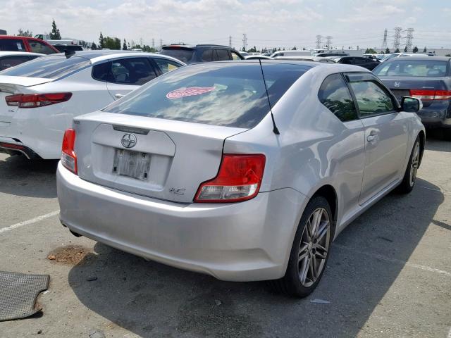 JTKJF5C77C3033050 - 2012 TOYOTA SCION TC SILVER photo 4