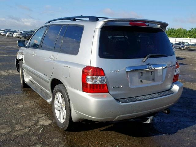 JTEEW21A260028880 - 2006 TOYOTA HIGHLANDER SILVER photo 3