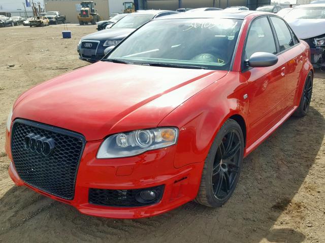 WUADU78E88N900810 - 2008 AUDI RS4 QUATTR RED photo 2