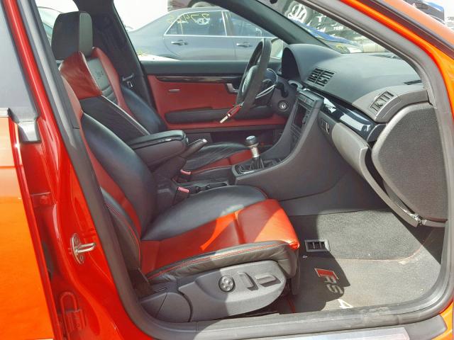 WUADU78E88N900810 - 2008 AUDI RS4 QUATTR RED photo 5