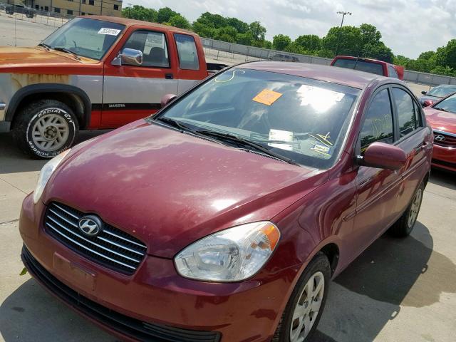 KMHCN4AC4AU514857 - 2010 HYUNDAI ACCENT GLS BURGUNDY photo 2