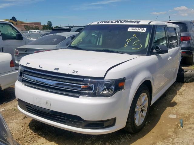 2FMGK5B87JBA15101 - 2018 FORD FLEX SE WHITE photo 2