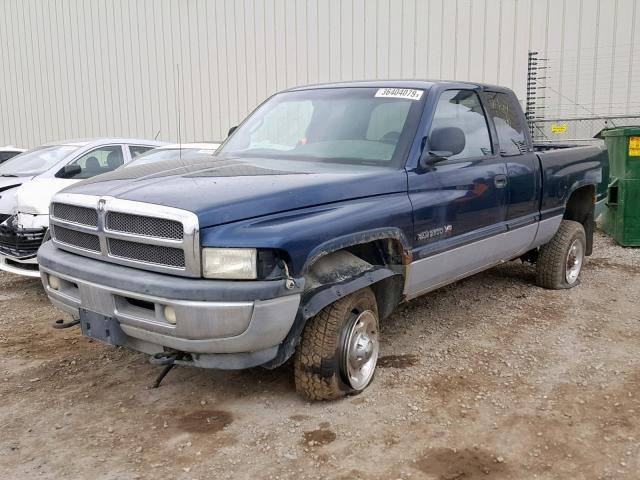 1B7KF23W01J247341 - 2001 DODGE RAM 2500 BLACK photo 2