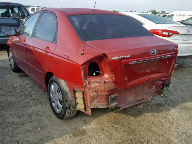 KNAFE222395662366 - 2009 KIA SPECTRA EX MAROON photo 3