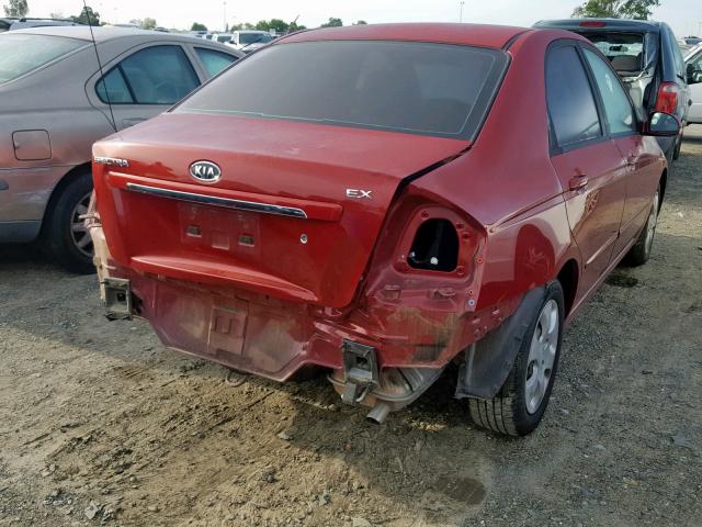 KNAFE222395662366 - 2009 KIA SPECTRA EX MAROON photo 4