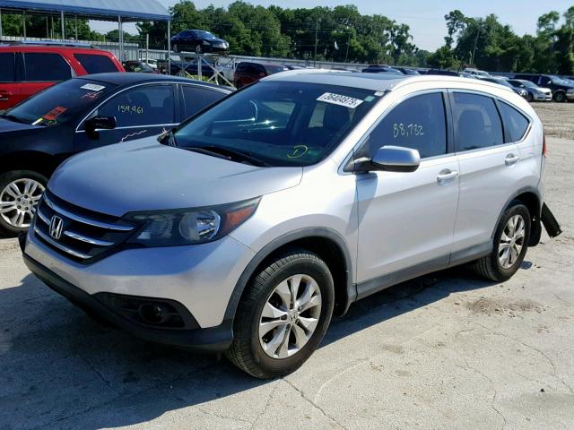 2HKRM3H75DH504101 - 2013 HONDA CR-V EXL SILVER photo 2