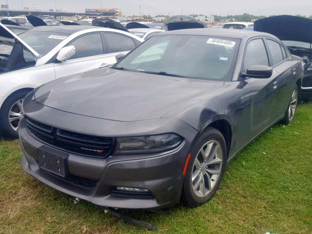 2C3CDXHGXGH281553 - 2016 DODGE CHARGER SX GRAY photo 2