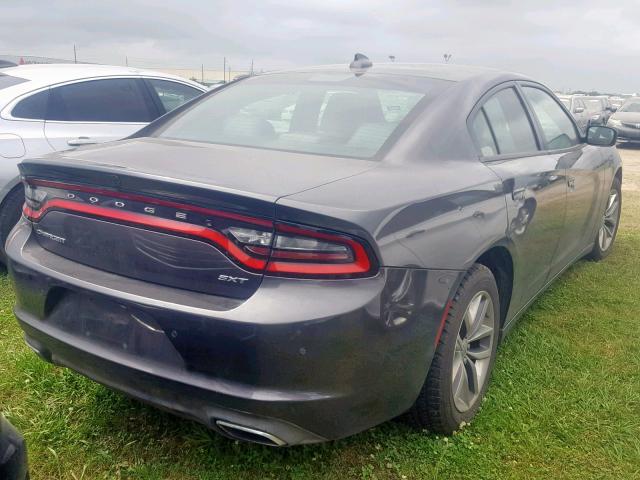 2C3CDXHGXGH281553 - 2016 DODGE CHARGER SX GRAY photo 4