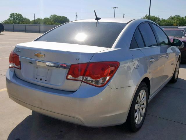 1G1PF5S94B7135104 - 2011 CHEVROLET CRUZE LT SILVER photo 4