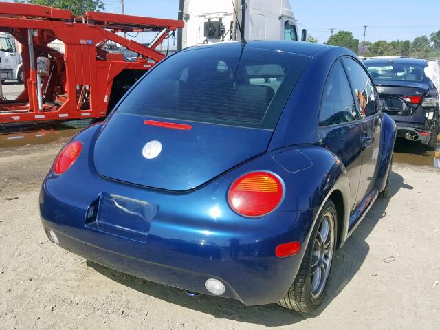 3VWBK31C85M415131 - 2005 VOLKSWAGEN NEW BEETLE BLUE photo 4