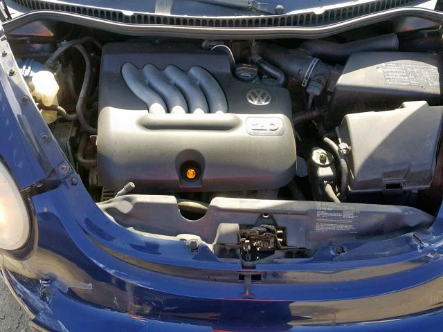 3VWBK31C85M415131 - 2005 VOLKSWAGEN NEW BEETLE BLUE photo 7