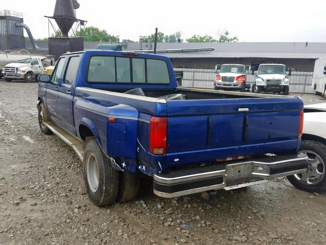 1FTJW35F5TEA87385 - 1996 FORD F350 BLUE photo 3