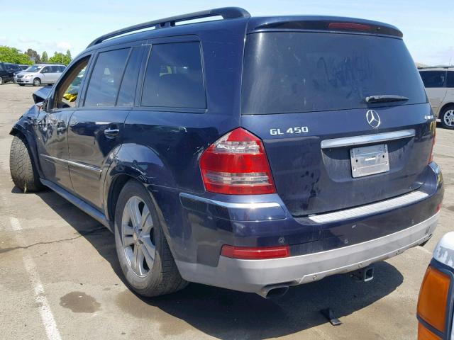 4JGBF71E28A421746 - 2008 MERCEDES-BENZ GL 450 4MA BLUE photo 3