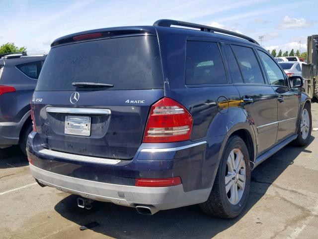 4JGBF71E28A421746 - 2008 MERCEDES-BENZ GL 450 4MA BLUE photo 4