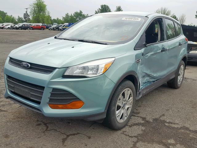 1FMCU0F77DUC46608 - 2013 FORD ESCAPE S GREEN photo 2