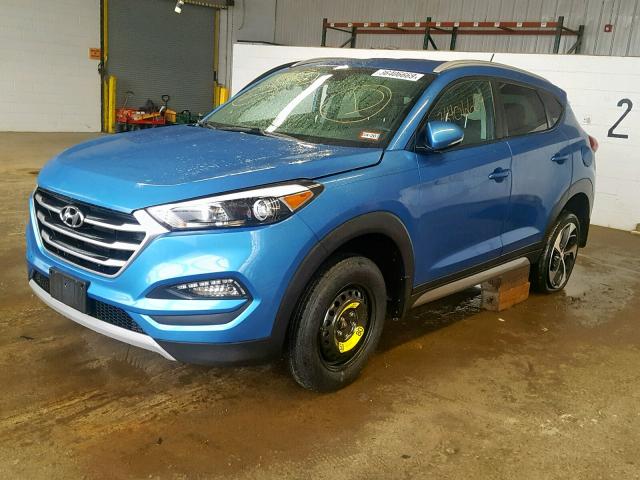 KM8J3CA21HU374615 - 2017 HYUNDAI TUCSON LIM BLUE photo 2