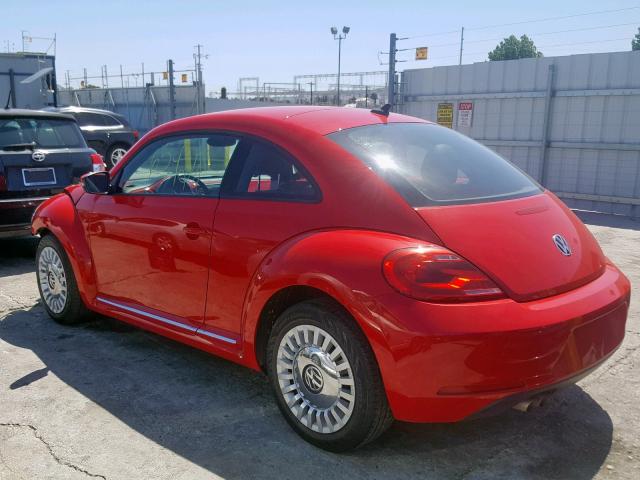 3VWJP7AT8EM621313 - 2014 VOLKSWAGEN BEETLE RED photo 3