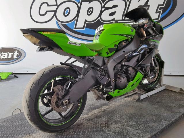 JKAZX4R18BA028268 - 2011 KAWASAKI ZX600 R GREEN photo 4