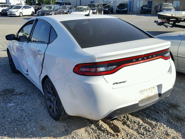 1C3CDFBB0GD529622 - 2016 DODGE DART SXT WHITE photo 3