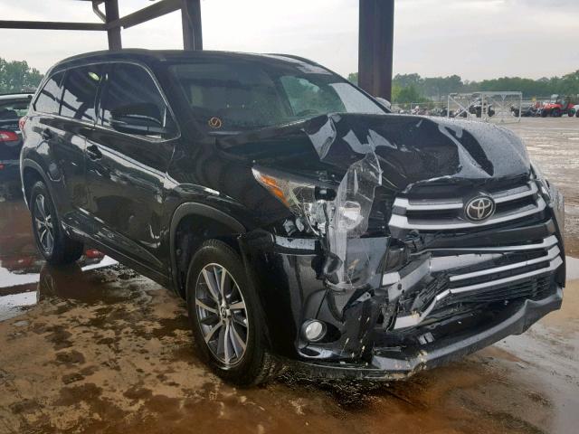 5TDKZRFHXHS216561 - 2017 TOYOTA HIGHLANDER BLACK photo 1