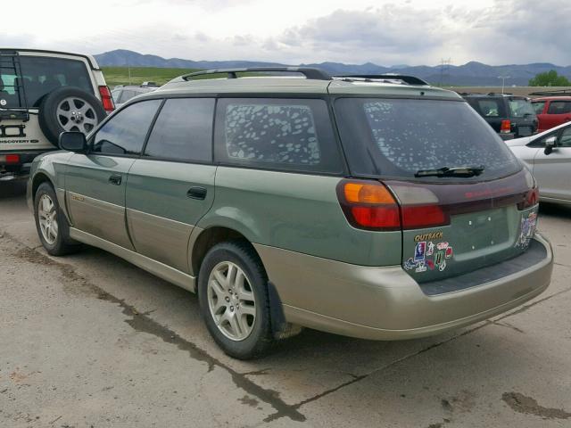 4S3BH675137628943 - 2003 SUBARU LEGACY OUT GREEN photo 3