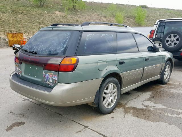 4S3BH675137628943 - 2003 SUBARU LEGACY OUT GREEN photo 4