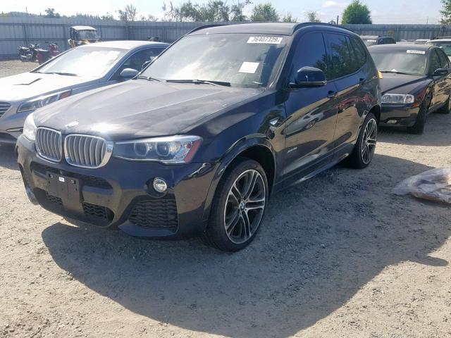 5UXWX7C5XG0K36928 - 2016 BMW X3 XDRIVE3 BLACK photo 2