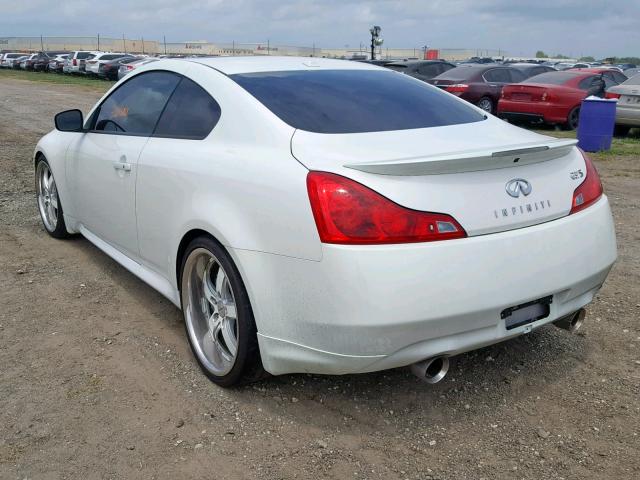 JNKCV64E78M119528 - 2008 INFINITI G37 BASE WHITE photo 3