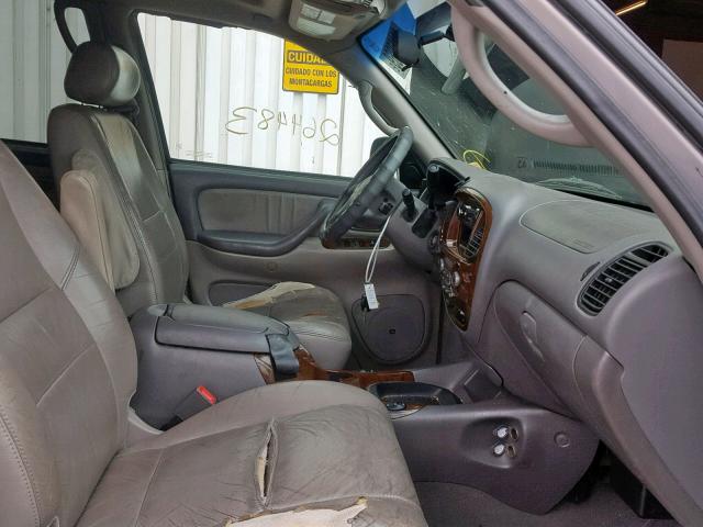 5TDZT38A32S102812 - 2002 TOYOTA SEQUOIA LI GRAY photo 5