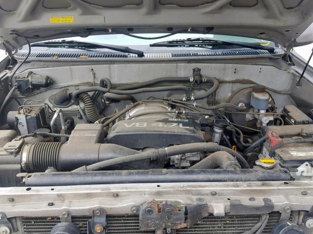 5TDZT38A32S102812 - 2002 TOYOTA SEQUOIA LI GRAY photo 7