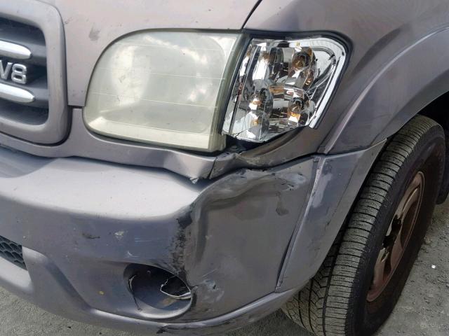 5TDZT38A32S102812 - 2002 TOYOTA SEQUOIA LI GRAY photo 9