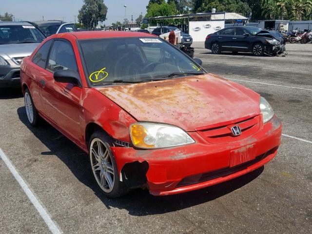 1HGEM21281L029799 - 2001 HONDA CIVIC DX RED photo 1