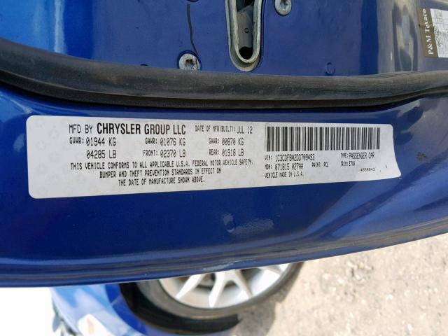 1C3CDFBA2DD709493 - 2013 DODGE DART SXT BLUE photo 10