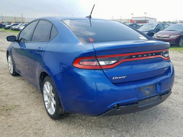 1C3CDFBA2DD709493 - 2013 DODGE DART SXT BLUE photo 3