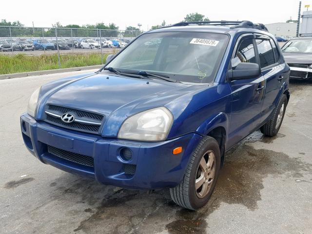 KM8JM12B25U188531 - 2005 HYUNDAI TUCSON GL BLUE photo 2