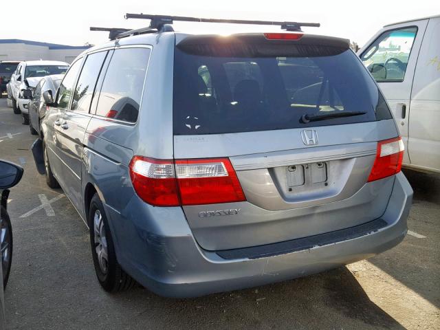 5FNRL38746B029013 - 2006 HONDA ODYSSEY EX BLUE photo 3