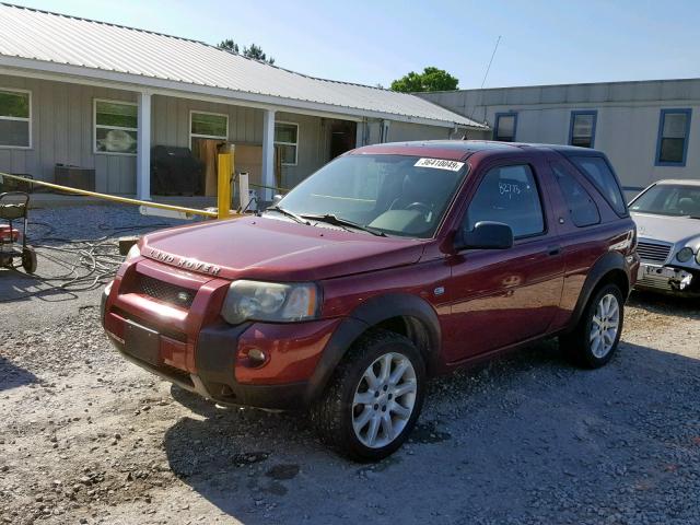 SALNY12295A464112 - 2005 LAND ROVER FREELANDER MAROON photo 2