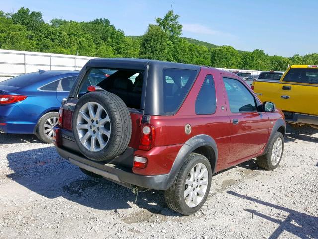 SALNY12295A464112 - 2005 LAND ROVER FREELANDER MAROON photo 4