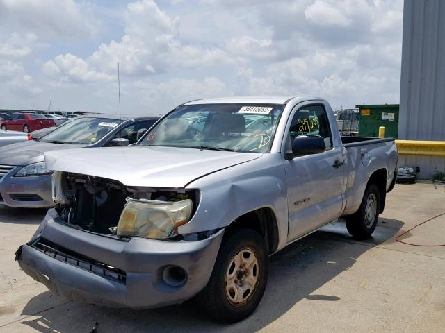 5TENX22N17Z448666 - 2007 TOYOTA TACOMA SILVER photo 2