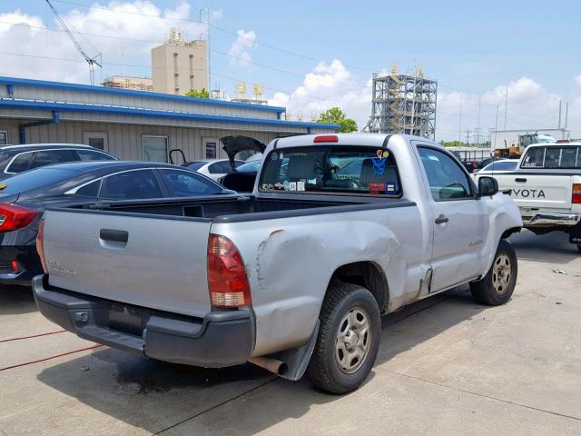 5TENX22N17Z448666 - 2007 TOYOTA TACOMA SILVER photo 4