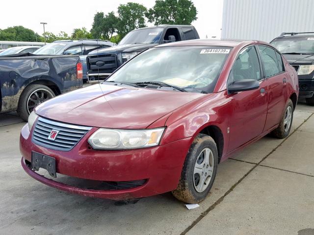 1G8AF52F25Z123765 - 2005 SATURN ION LEVEL BURGUNDY photo 2