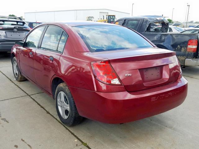 1G8AF52F25Z123765 - 2005 SATURN ION LEVEL BURGUNDY photo 3