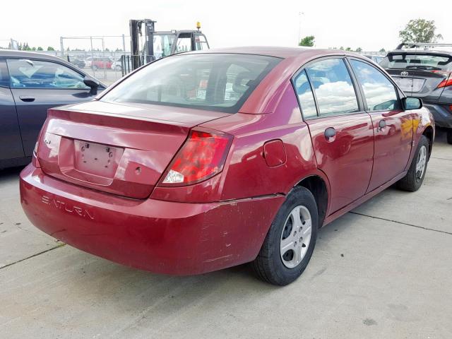1G8AF52F25Z123765 - 2005 SATURN ION LEVEL BURGUNDY photo 4
