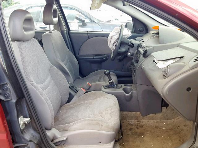 1G8AF52F25Z123765 - 2005 SATURN ION LEVEL BURGUNDY photo 5