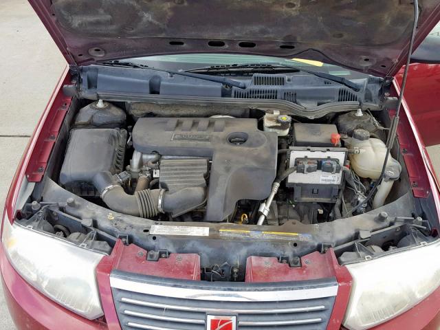 1G8AF52F25Z123765 - 2005 SATURN ION LEVEL BURGUNDY photo 7