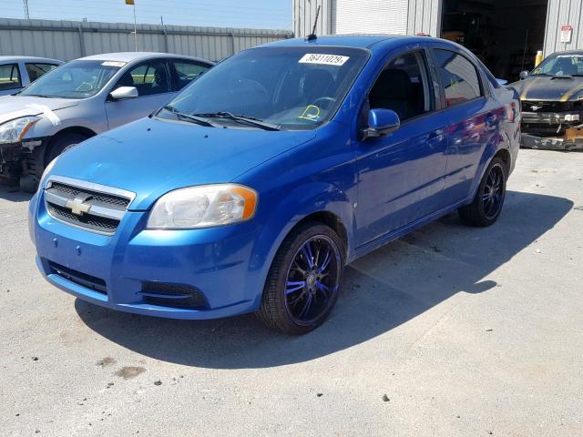 KL1TD56E99B666767 - 2009 CHEVROLET AVEO LS BLUE photo 2