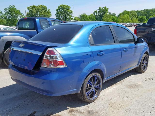 KL1TD56E99B666767 - 2009 CHEVROLET AVEO LS BLUE photo 4